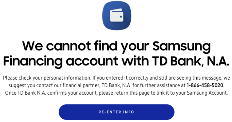 TD Bank - Could Not Verify.PNG